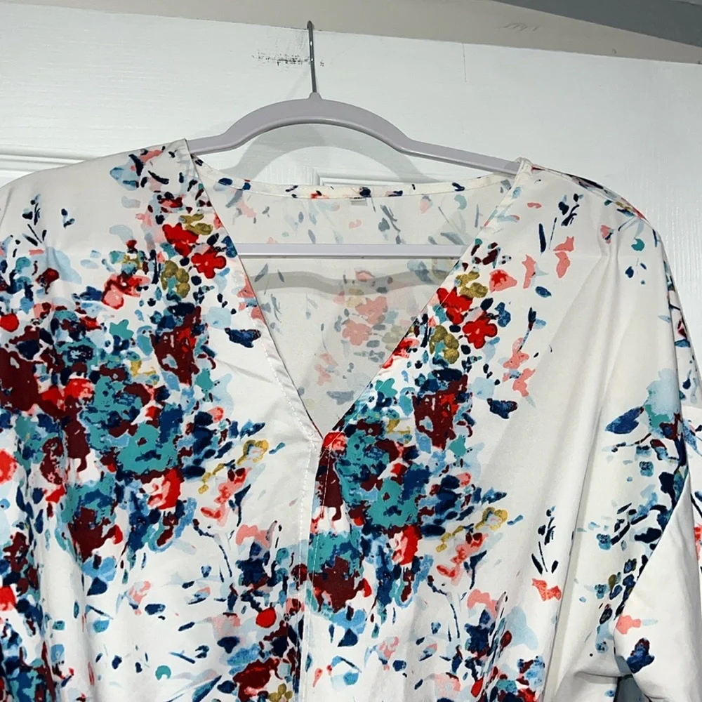 FLORAL TIE FRONT BOUTIQUE TOP